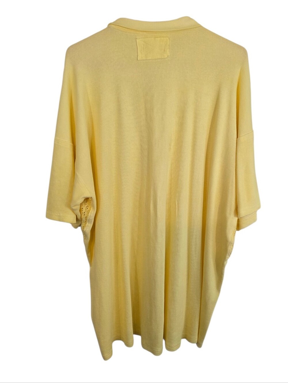 We The Free Yellow Surf's Up Tee 1/4 Zip Knit Oversized Size M ~ Pre-Owned - Picture 7 of 12
